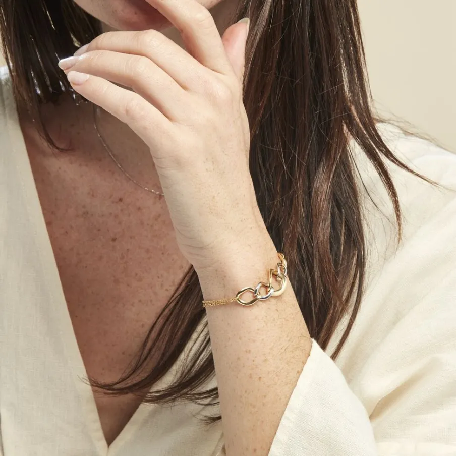 Histoire d'Or Bracelet Or Bicolore Acanthus