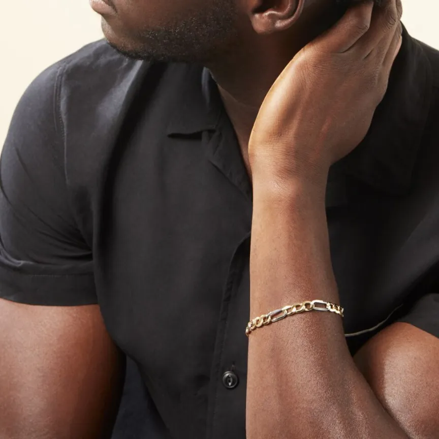 Bracelet Maille Alternée-Histoire d'Or