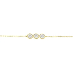 Bracelet Or Jaune Caleb Oxydes De Zirconium-Histoire d'Or Online