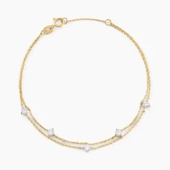 Histoire d'Or Bracelet Or Jaune Eclat D'etoile Oxyde De Zirconium