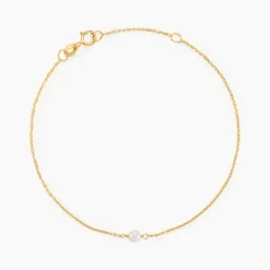 Bracelet Or Jaune Gentiane Perle-Histoire d'Or Hot