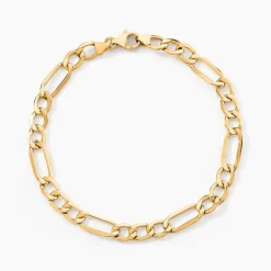 Bracelet Or Jaune Maille Alternée-Histoire d'Or Online