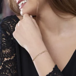Bracelet Maille Alternée 1/3-Histoire d'Or Discount