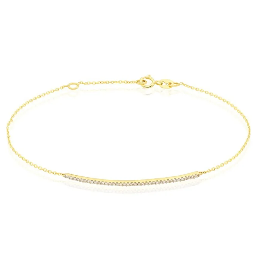 Bracelet Or Jaune Nalania Diamant-Histoire d'Or Clearance