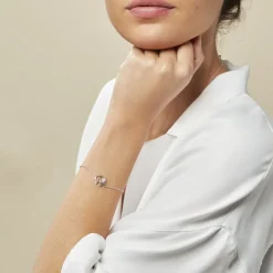 Bracelet Origami Argent Blanc Oxyde De Zirconium-Histoire d'Or Clearance