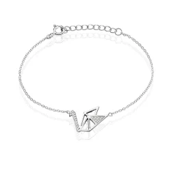 Histoire d'Or Bracelet Origami Argent Blanc Oxyde De Zirconium