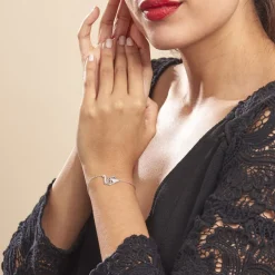 Histoire d'Or Bracelet Origami Argent Blanc Oxyde De Zirconium