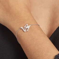 Histoire d'Or Bracelet Origami Argent Blanc Oxyde De Zirconium