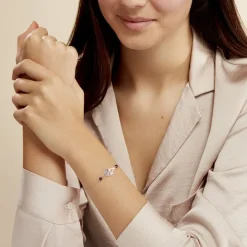 Bracelet Oumoul Argent Blanc Pierre De Synthese-Histoire d'Or Discount