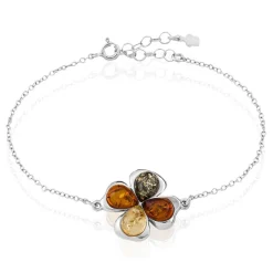 Bracelet Oviya Argent Blanc Ambre-Histoire d'Or Online