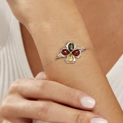 Bracelet Oviya Argent Blanc Ambre-Histoire d'Or Online