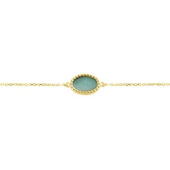 Histoire d'Or Bracelet Pernia Or Jaune Amazonite