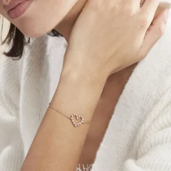 Histoire d'Or Bracelet Plaqué Or Jaune Danaë Oxydes De Zirconium