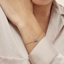 Histoire d'Or Bracelet Plaqué Or Radbod Pierre Artificielle Oxydes De Zirconium