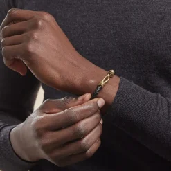 Histoire d'Or Bracelet Plaqué Or Rodolf Cuir