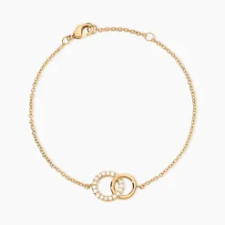 Histoire d'Or Bracelet Poeae Plaqué Or Jaune Oxyde De Zirconium