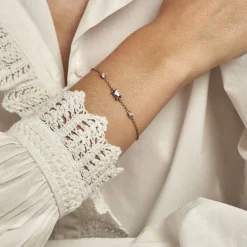 Bracelet Purple Mood Argent Rose Oxyde De Zirconium-Histoire d'Or Discount