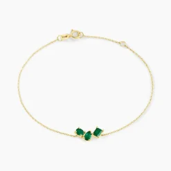 Histoire d'Or Bracelet Quincey Or Jaune Emeraude