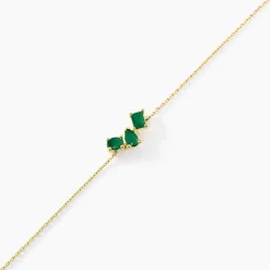 Histoire d'Or Bracelet Quincey Or Jaune Emeraude