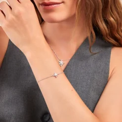 Histoire d'Or Bracelet Rhoda Argent Blanc Perle De Culture Oxyde De Zirconium