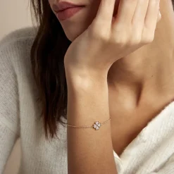 Histoire d'Or Bracelet Rhosyn Plaqué Or Jaune Oxyde De Zirconium