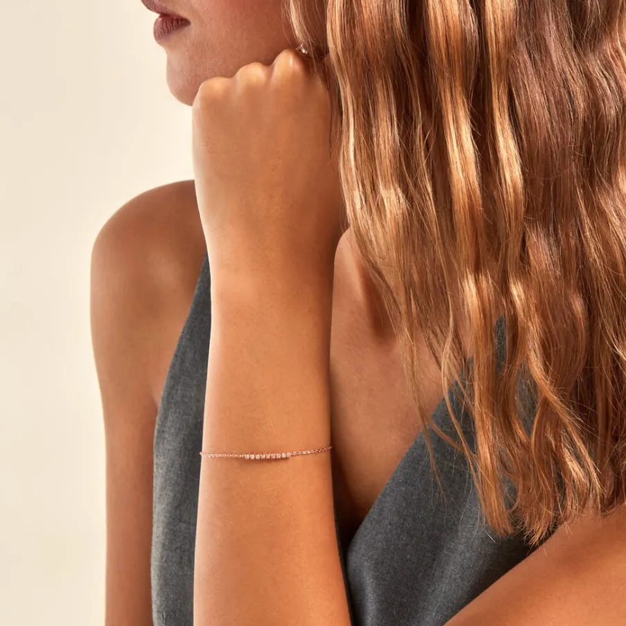 Histoire d'Or Bracelet Rio Tennis Argent Rose Oxyde De Zirconium