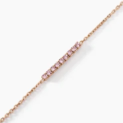 Histoire d'Or Bracelet Rio Tennis Argent Rose Oxyde De Zirconium