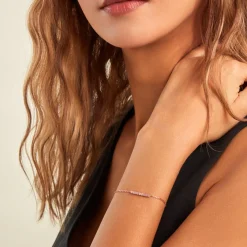 Histoire d'Or Bracelet Rio Tennis Argent Rose Oxyde De Zirconium