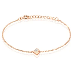 Bracelet Rossana Argent Rose Pierre De Synthese-Histoire d'Or Online