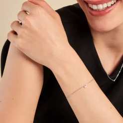 Bracelet Saya Argent Blanc Oxyde De Zirconium-Histoire d'Or Hot