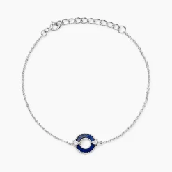 Histoire d'Or Bracelet Serafine Argent Blanc Lapis Lazuli Oxyde