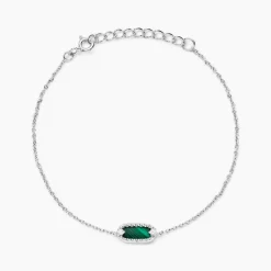 Histoire d'Or Bracelet Serafine Argent Blanc Malachite Oxyde De Zirconium