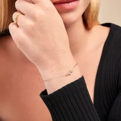 Histoire d'Or Bracelet Shiny Garden Or Jaune Oxyde De Zirconium