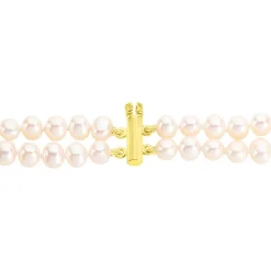 Histoire d'Or Bracelet Silene 2 Rangs Or Jaune Perle De Culture