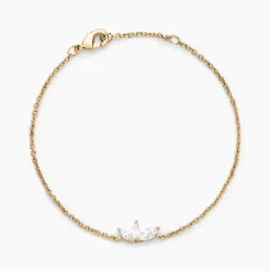 Bracelet Siona Plaque Or Jaune Oxyde De Zirconium-Histoire d'Or Best