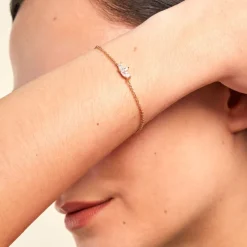 Bracelet Siona Plaque Or Jaune Oxyde De Zirconium-Histoire d'Or Best