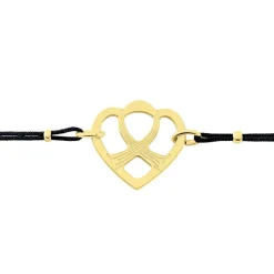 Bracelet Solidaire Lutte Contre Le Cancer Laiton Doré-Histoire d'Or Outlet