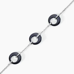 Bracelet Suzanne Argent Blanc Céramique Et Oxyde De Zirconium-Histoire d'Or Outlet