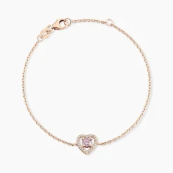 Histoire d'Or Bracelet Suzon Argent Rose Oxyde De Zirconium