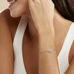 Histoire d'Or Bracelet Symbolique Argent Blanc Oxyde De Zirconium