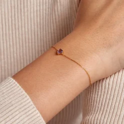 Histoire d'Or Bracelet Tender Love Or Jaune Améthyste