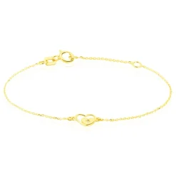 Histoire d'Or Bracelet Terentille Coeur Or Jaune Oxyde De Zirconium