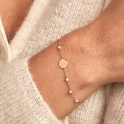 Histoire d'Or Bracelet Tiny Pearls Or Jaune Perle De Culture