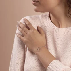 Histoire d'Or Bracelet Toi Et Moi Argent Blanc