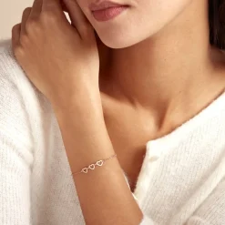 Histoire d'Or Bracelet Trinity Argent Rose