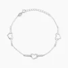 Bracelet Triple Argent Blanc Oxyde De Zirconium-Histoire d'Or New