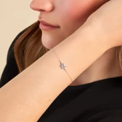 Histoire d'Or Bracelet Twila Or Blanc Oxyde De Zirconium