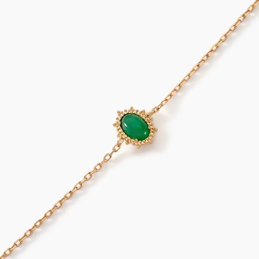 Histoire d'Or Bracelet Vintage Love Plaqué Or Jaune Aventurine