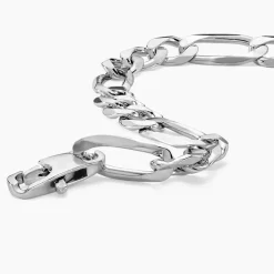 Histoire d'Or Bracelet Vivian Maille Alternee 1/3 Argent Blanc