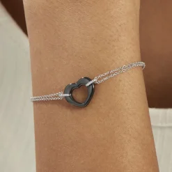 Bracelet Vivianne Argent Blanc Oxyde De Zirconium Et Céramique-Histoire d'Or Clearance